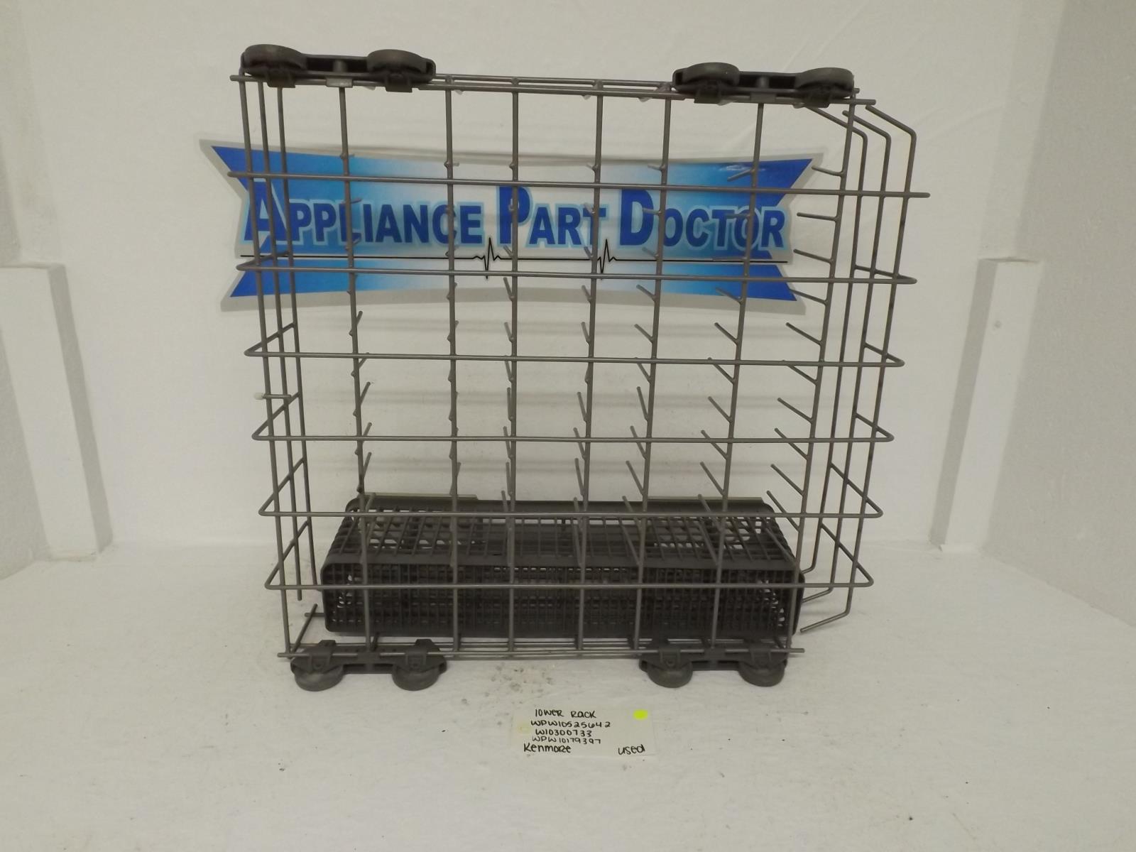 Kenmore Dishwasher WPW10525642 W10300733 WPW10179397 Lower Rack Used Kenmore Dishwasher WPW10525642 W10300733 WPW10179397 Lower Rack Used